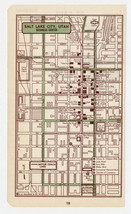 1951 Original Vintage Map Of Salt Lake City Utah Downtown Business Center - £19.72 GBP