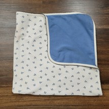 Baby Gap white blue boy baby receiving blanket swaddle cotton Airplanes 30 x 30" - $59.39