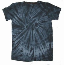 Youth Size Large Black Spider Tie Dyed Short Sleeve Tee Shirt Hippie Kids T Die - £5.19 GBP