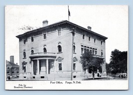 United States Post Office Fargo North Dakota ND 1910 DB Postcard O3 - £3.07 GBP