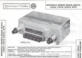 1956 1957 MOTOROLA Car RADIO Photofact MANUAL GM BUICK CHEVY PONTIAC 597... - £7.81 GBP