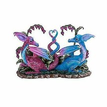 Pacific Giftware PT Lovely Couple Winged Dragons Home Tabletop Decorative Resin - £48.21 GBP