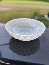 1950s Anchor Hocking White Milk Glass Bubble Serving Bowl 8” Vegetable - $15.00