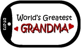 Worlds Greatest Grandma Novelty Metal Dog Tag Necklace DT-273 - $15.95