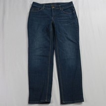 Chico&#39;s 0 / 4 Ultimate Fit Slim Dark Wash Stetch Denim Jeans - £8.60 GBP