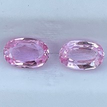 100% Natural Pink Sapphire Pair 1.55 Cts Oval Cut Loose Gemstone Earrings - £354.11 GBP