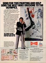 1981 Budweiser Olympics Miracle on Ice Vintage Print Ad Mike Eruzione Wall Art - £8.72 GBP