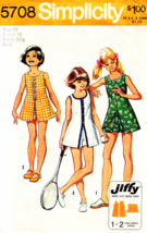 Girls & Chubby Dress & Shorts Vtg 1973 Simplicity Pattern 5708 Sizes 12-14-16 - £14.15 GBP