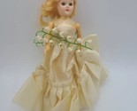 Vintage 1950 or 60s Bride Doll Sleepy Eye Lace Wedding Dress 8” blonde h... - £7.70 GBP