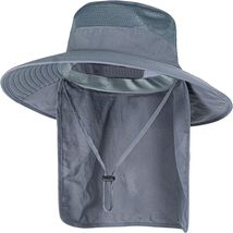 Sun Hats for Men Women Fishing Hat UPF 50+ Breathable Wide Brim Bucket Hats Summ - £15.62 GBP