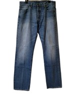 Levis 501 Jeans Mens 34x32 Blue  Denim Distressed Button Fly Light Wash ... - €22,73 EUR