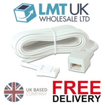 10m Telephone Extension Cable Suitable for BT and Other Networks - £5.68 GBP