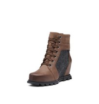 Sorel Women&#39;s Joan of Arctic Wedge III Lexie Boot NL4362-258 Tobacco/Black - $70.54+