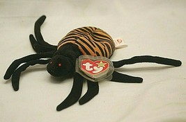 Ty Beanie Baby Spinner Spider Scary Halloween Plush Toy Swing &amp; Tush Tags f - £11.86 GBP