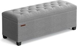 Storage Ottoman Bench By Songmics Ulsf088G02, Light Gray, Bench, And Entryway. - $113.93