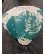 Vintage 1954 Stanley Home Products Tri-Fold Fan Picturing Stanley Hostes... - £6.31 GBP