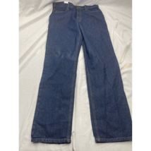 Full Blue Mens Classic Straight Jeans 5 Pocket Dark Wash Denim Relaxed 3... - £21.79 GBP