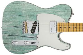 Guitar Skin Axe Wrap Re-skin - Green Wood Fade 775 - $44.50+