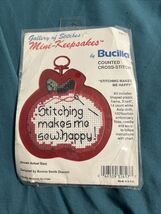 Bucilla Mini Keepsakes Counted Cross Stitch Stitching Makes Me Happy 326... - $183.68 MXN