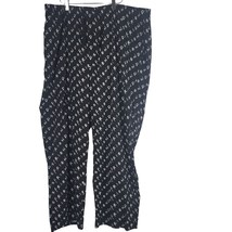 Friends Pajama Pants 3X Womens Plus Size Black Logo Pull On Pockets Straight Leg - £12.50 GBP