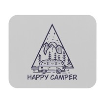 Happy Camper Personalized Mouse Pad - Rubber Base, Smooth Surface, 1/16" Thick,  - $13.39