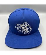 Air Jordan Hat Men Blue "Now Serving All J's" Jumpman Snap Back Cap - $274.44
