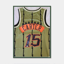 Vince Carter Signed And Framed #15 NBA Toronto Raptors Jersey Green - COA - $340.00