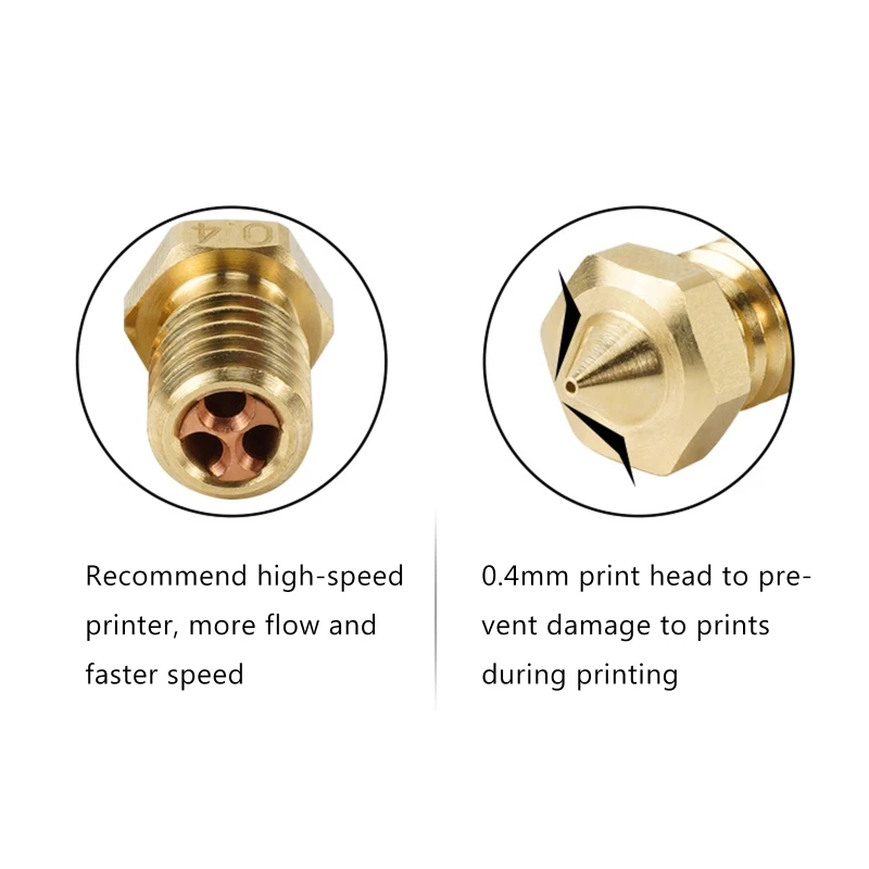 House Home 3D Printer Nozzle for 1.75mm Filament E3DV6 Clone-CHT Tip Nozzles BrA - £19.98 GBP