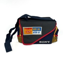 Vintage Sony Blue Stamina Video Camera Bag Handy Camcorder Carrying Case Rare - £114.65 GBP