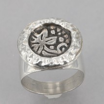 Vintage Silpada Oxidized Sterling Hammered Leaf Design Ring R1105 Size 6... - $49.99