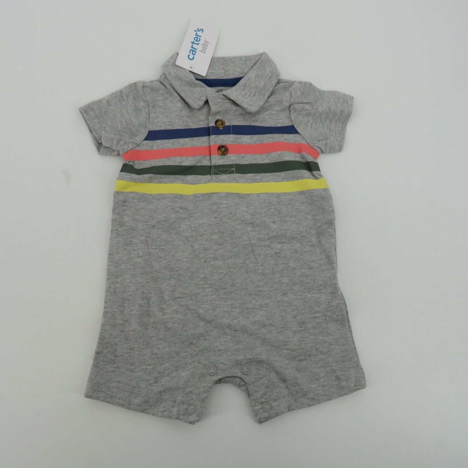 Primary image for Carter's One Piece Polo Collar Short Sleeved Romper Playsuit 9M NWT $18