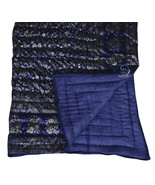 Cotton Single Bed Silk/Satin Blue Color with Gold Print Single Bed Quilt... - $1,097.07 MXN