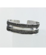 Sterling BALI Cuff Bracelet - Smooth Cuff Bracelet - Bali Textured Brace... - $46.99