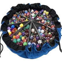 Large Dice Bag With Pockets Big Capacity Dice Bag Drawstring Dice Pouch ... - £20.41 GBP