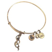 Alex & Ani Mermaid Charm Gold Tone Bangle Bracelet - $13.85