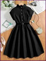 8-14 Year Old New Summer Girl Dress Noble Solid Color Elegant Children&#39;s... - £17.92 GBP+