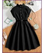 8-14 Year Old New Summer Girl Dress Noble Solid Color Elegant Children&#39;s... - $32.89 CAD+