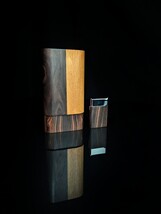 Brizard and Co Case and Ziricote matching dual flame Lighter NIB image 10