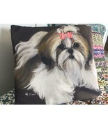 SHIH TZU PRINTED PILLOW FROM MONIQUE'S BEST SHIH TZU PAINTING - £116.26 GBP