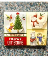 Christmas Card Lot Of 18 Cards W/ Envelopes 3D Pop Up Cat/Kitten Unused - $24.99