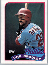 1989 Topps 608 Phil Bradley  Philadelphia Phillies - $0.99