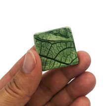 Plant Texture Brooch For Women, Green Handmade Ceramic Leaf Lapel Pin Fo... - $31.67