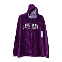 Cape May New Jersey Marissa Rose Purple Full Zip Velvet Jacket Size XL New - £9.85 GBP