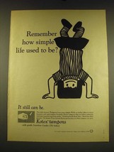 1969 Kotex Tampons Ad - Remember how simple life used to be? - £14.76 GBP