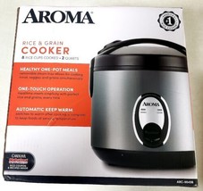 Aroma 8 Cup Rice Cooker - Stainless Steel ARC-904SB Good USED Free Shipping - £21.78 GBP