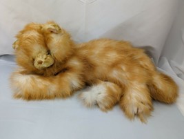 Russ Yomiko Orange Tabby Cat Plush 19 Inch Long Fluffy Stuffed Animal Toy - $68.95