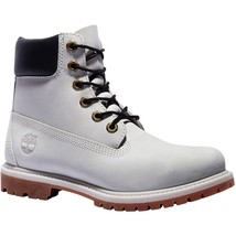 new women&#39;s 9.5 Timberland Premium 6 Inch Waterproof Boot Light Grey Nubuck - $113.99