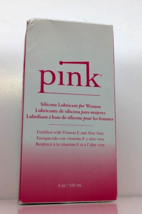 Pink Silicone Lubricant Glass Bottle Easy Washing w/ Vitamin E. Aloe Ver... - $19.50
