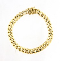 7.5mm Unisex Bracelet 10kt Yellow Gold 409598 - £393.43 GBP