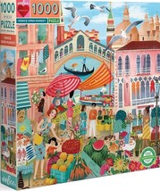 Uta Krogmann: Venice Open Market (used 1000-piece jigsaw puzzle) - $13.00
